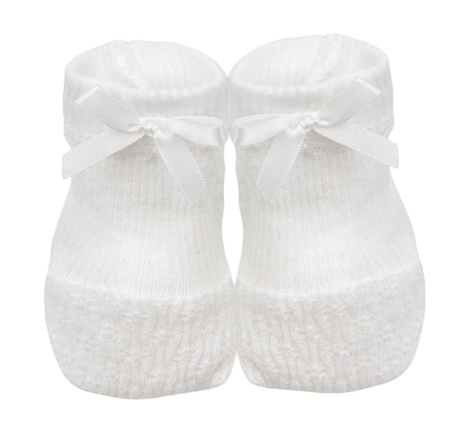 PATY White/white trim Paty Knit Booties