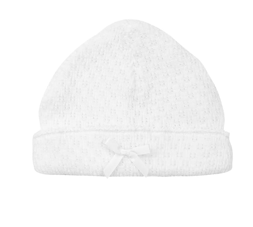 Paty Inc. White/white trim Paty Knit Saylor Beanie