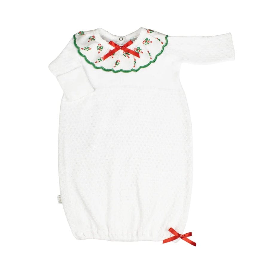 Paty Inc. 3M Paty Knit Gown with Swiss Candy Cane Trim