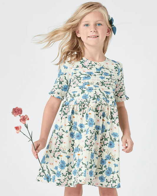 Pink Chicken Girls Raquel Dress - Melon Daisy Floral