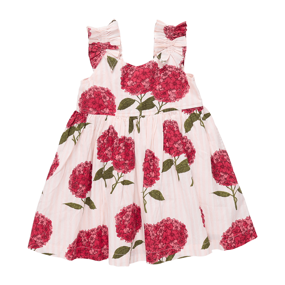Pink Chicken Girls Via Dress Pink Stripe Hydrangeas