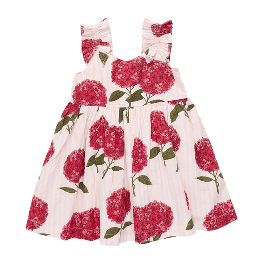 Pink Chicken Girls Via Dress Pink Stripe Hydrangeas