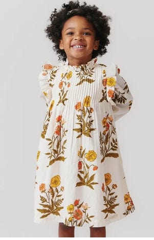 happy by pink chicken dress Boho blooms, ruffles, and smocking the Stevie dress in Blue Flowerette has all the vibes! Perfect for twinning with your mini-me!