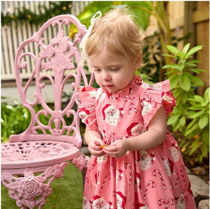 Pink Chicken Pink Candy Cane Santa Dress