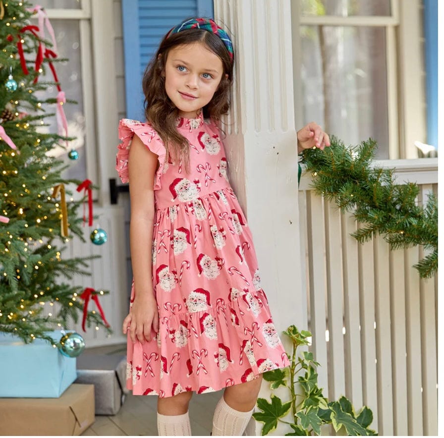 Pink Chicken Pink Candy Cane Santa Dress