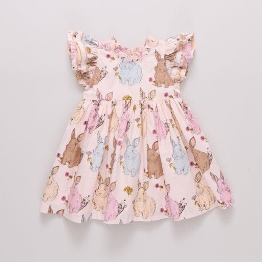 PINK CHICKEN Pink Chicken Girls Jennifer Ruffle Dress Vintage Bunnies