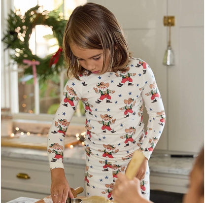 Pink Chicken Western Santa Bamboo PJ's