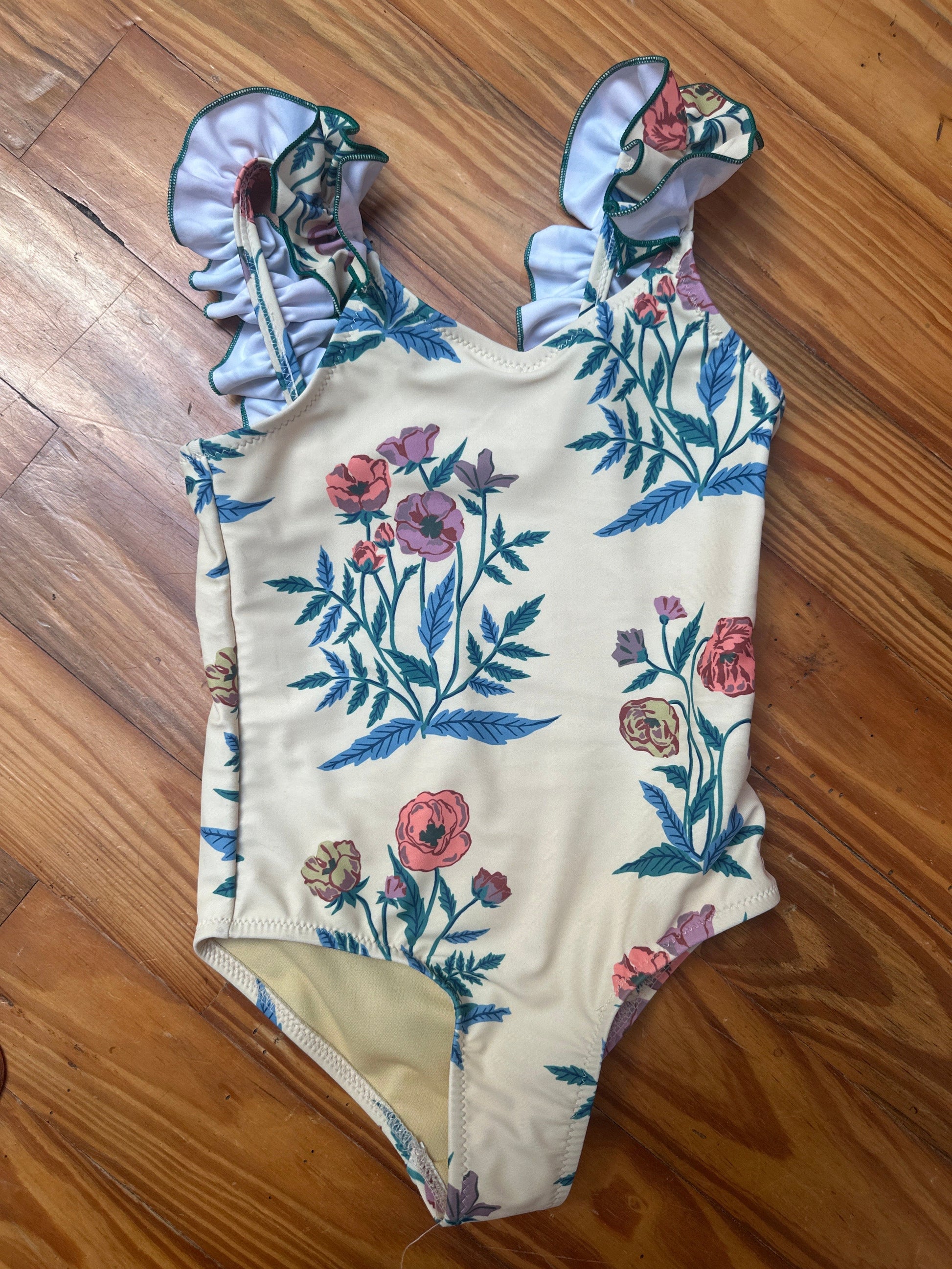 Pink Chicken GIRLS VIA SUIT - PALE YELLOW POPPY