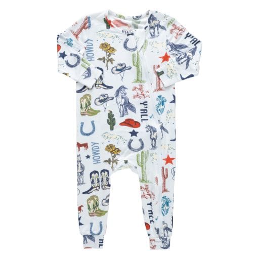 PINK CHICKEN Pink Chicken Baby Bamboo Romper - Western Dreams