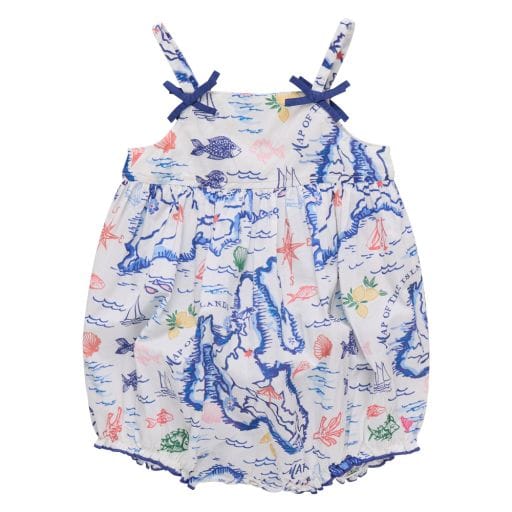 PINK CHICKEN Pink Chicken Baby Girls Tia Bubble - Island Map