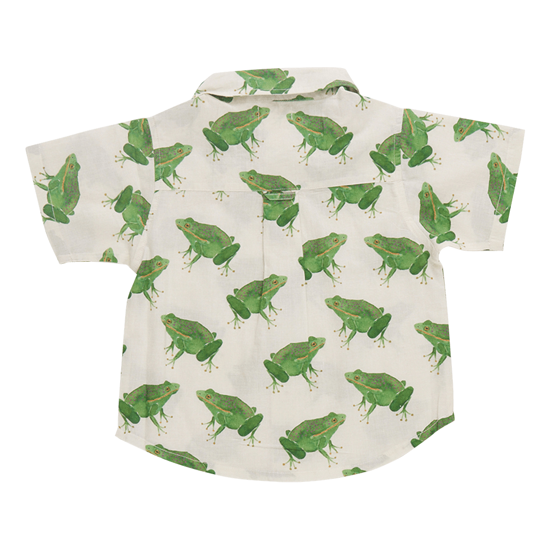 Pink Chicken Boys Jack Shirt - Frogs