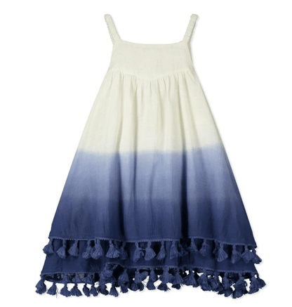 Poppet and Fox Jodhpur Blue Ombré  Tassel Dress