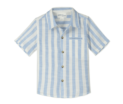 Poppet and Fox Smart shirt in blue stripe