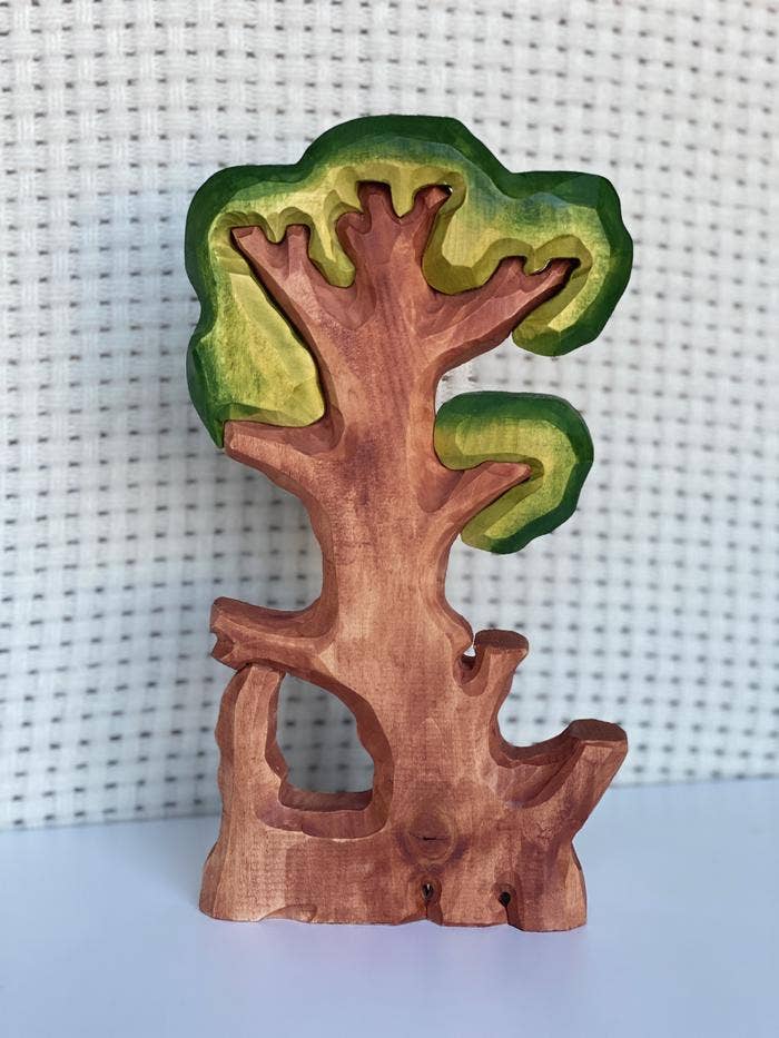 PoppyBabyCo Wooden Bird Tree Toy