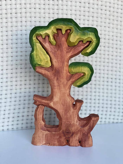 PoppyBabyCo Wooden Bird Tree Toy