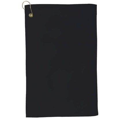 Pro Towels White Medium Jewel Terry Velour Golf Towel w/ Brass Grommet & Hook TRU24CG WHITE