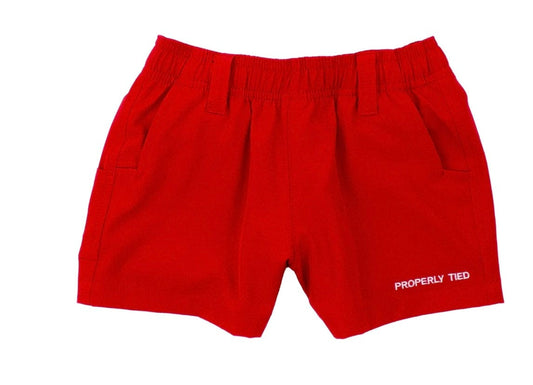 PROPERLY TIED Boys Pintail Short Red