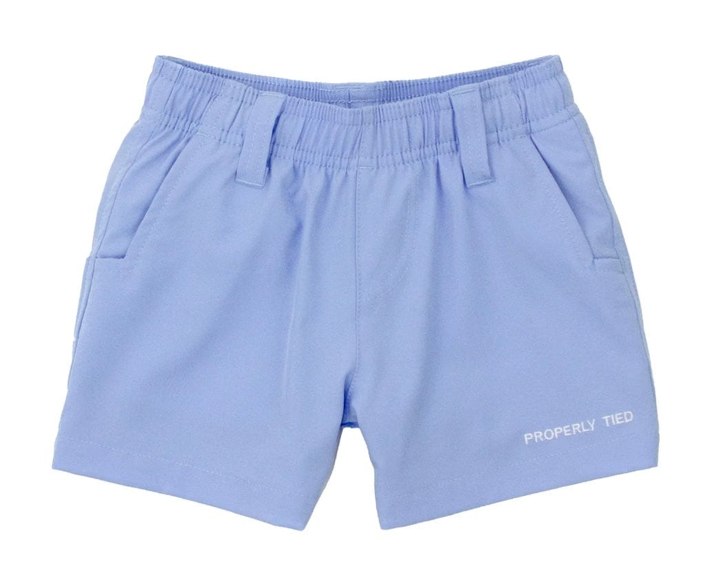 PROPERLY TIED Boys Pintail Short Sky Blue