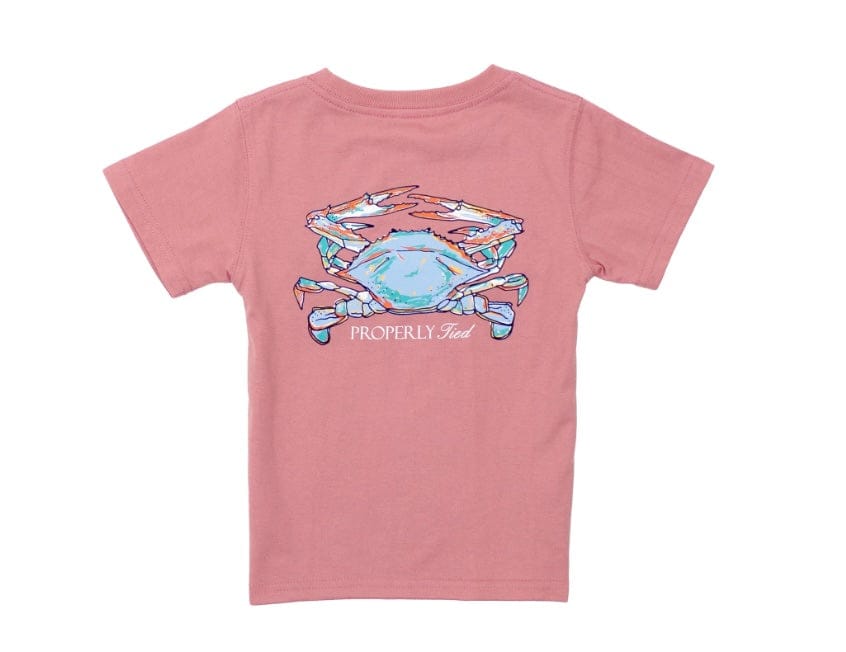 PROPERLY TIED Boys Claws SS Salmon Tshirt