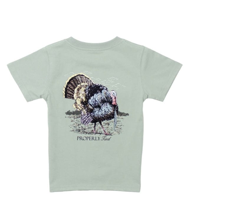 PROPERLY TIED Boys Gobbler Chrome Grey Tshirt