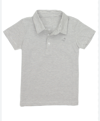 properly tied Boys Waverly Polo Granite