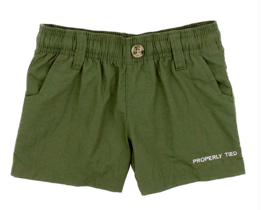 Properly Tied Boys Mallard shorts Olive