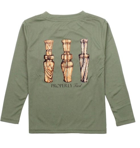 properly tied Properly Tied Performance Tee LS Duck Calls Olive