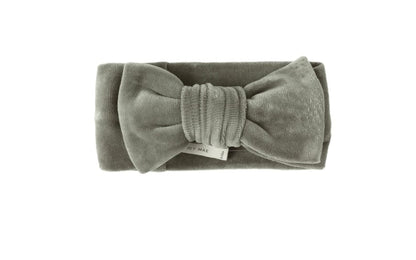 Quincy Mae VELOUR BOW HEADBAND  FOREST