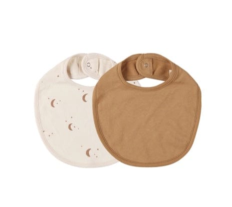 Quincy Mae Moon & Golden Quincy Mae JERSEY SNAP BIB, 2 PACK