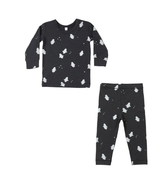 Quincy Mae BAMBOO PAJAMA SET GHOSTS