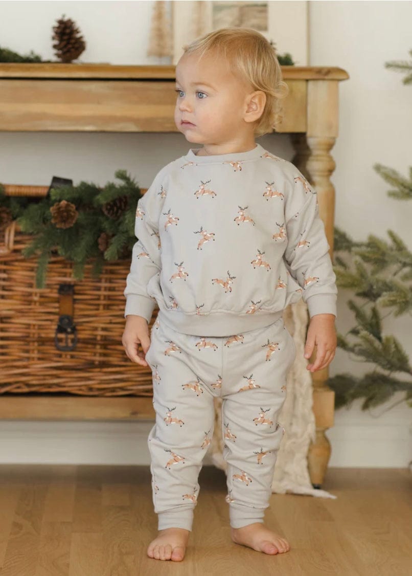 Quincy Mae SWEATPANT REINDEER