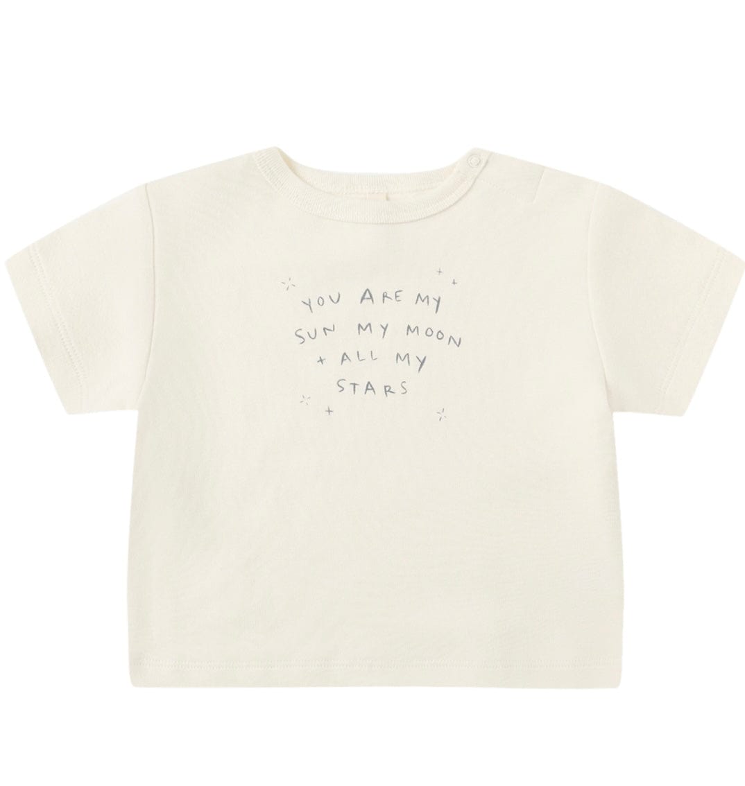 Quincy Mae BOXY TEE SUN, MOON & STARS