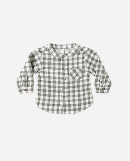 Quincy Mae MILO SHIRT  FOREST CHECK