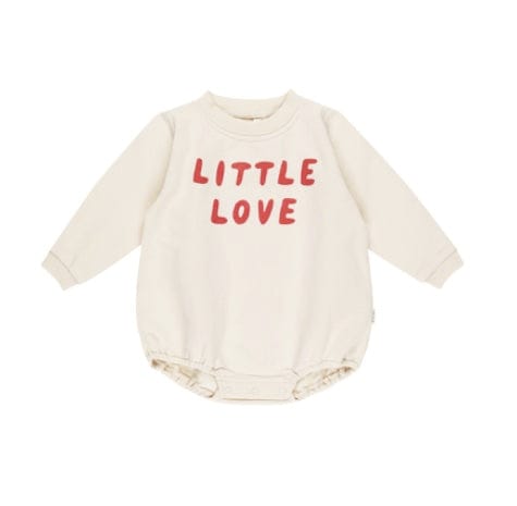 Quincy Mae CREWNECK BUBBLE ROMPER LITTLE LOVE