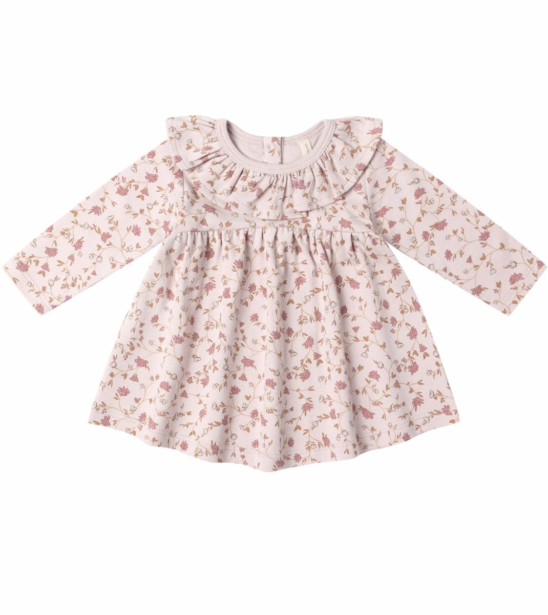 Quincy Mae RUFFLE COLLAR JERSEY DRESS GARDEN