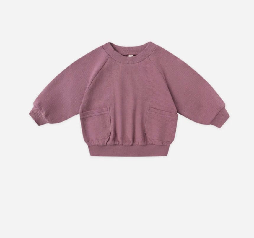 Quincy Mae POCKET SWEATSHIRT  MULBERRY