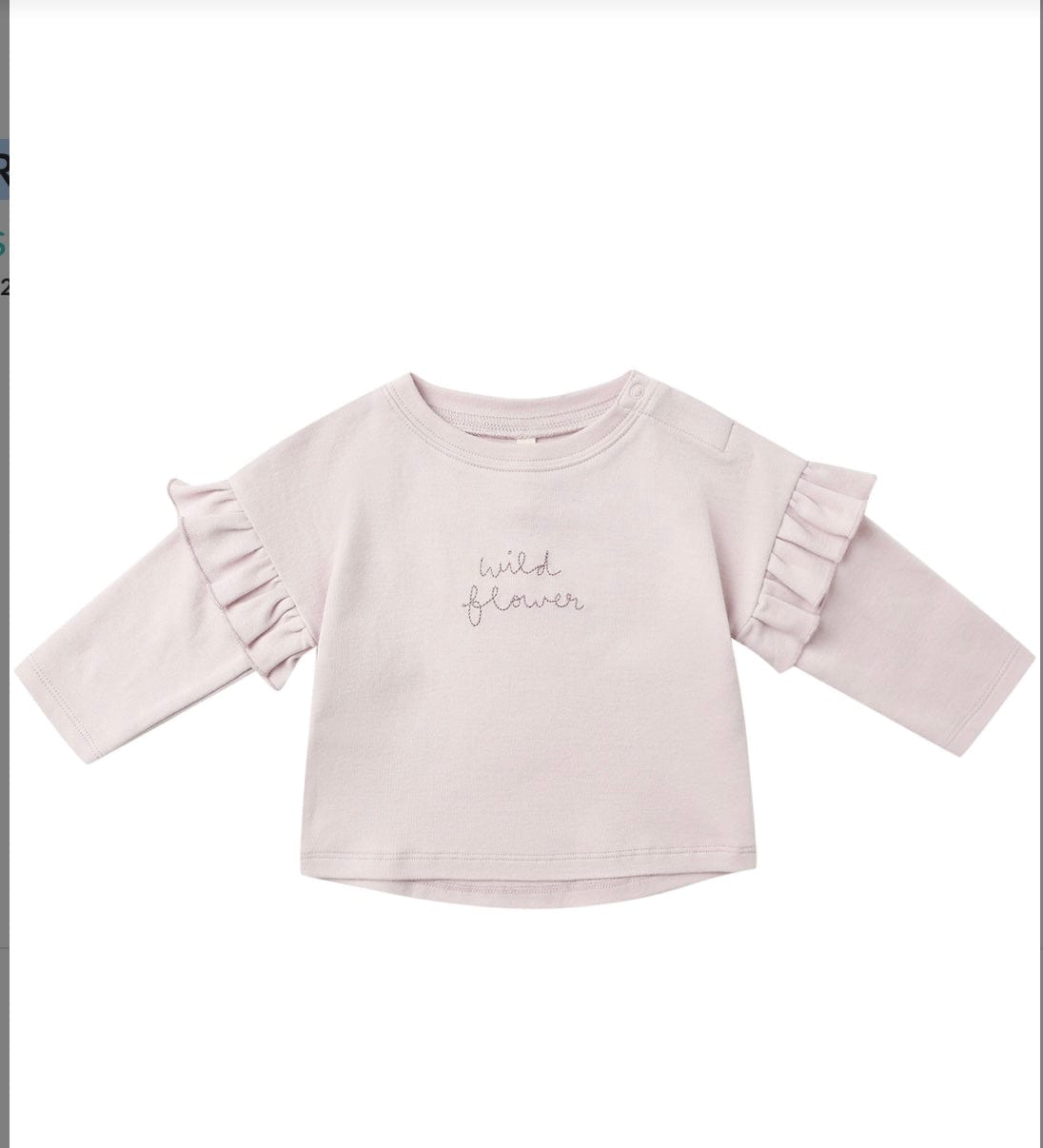 Quincy Mae RUFFLE LONG SLEEVE TEE  WILD FLOWER