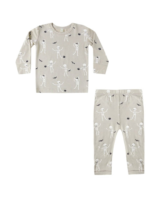 Quincy Mae BAMBOO PAJAMA SET SKELETONS