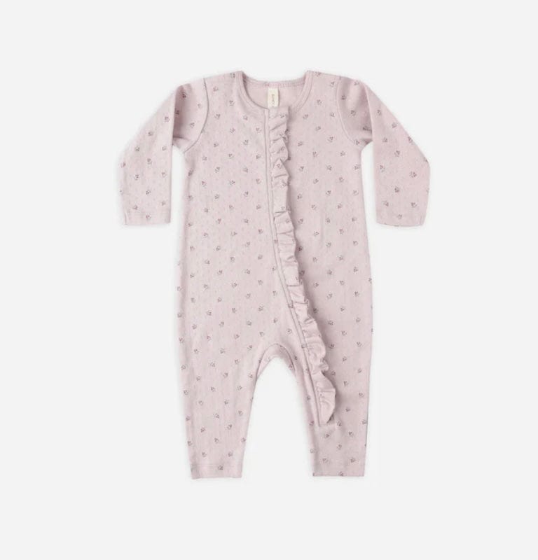 Quincy Mae RUFFLE JUMPSUIT LILAC DITSY