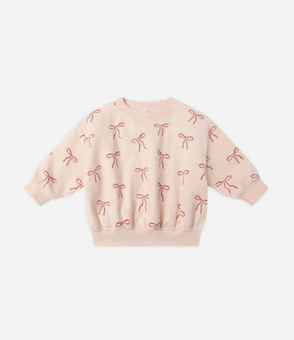 Quincy Mae SWEATSHIRT  RED BOWS