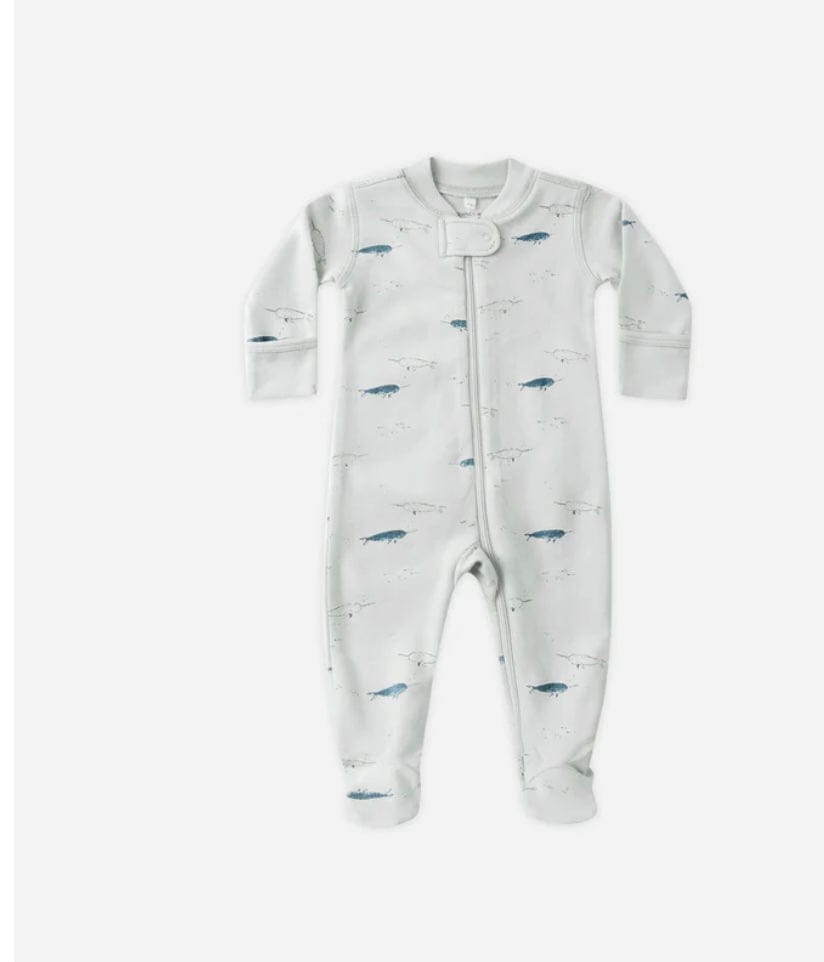 Quincy Mae SLEEPER FOOTIE NARWHALS