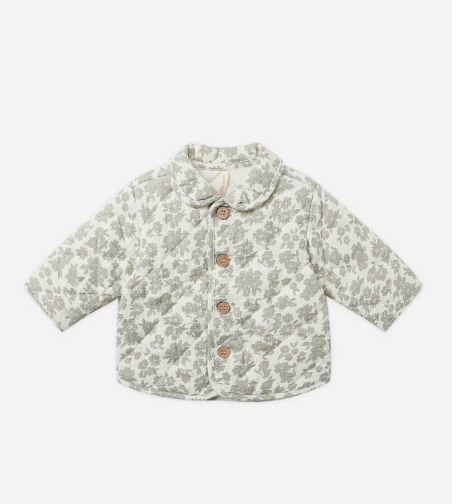 Quincy Mae Quincy Mae Quilted Jacket Green Floral