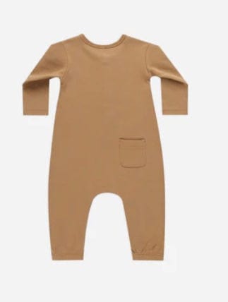 Quincy Mae Quincy Mae LONG SLEEVE JUMPSUIT GOLDEN