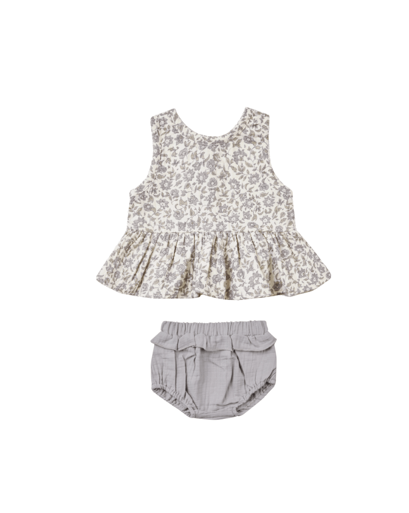 Quincy Mae SLEEVELESS PEPLUM SET || FRENCH GARDEN