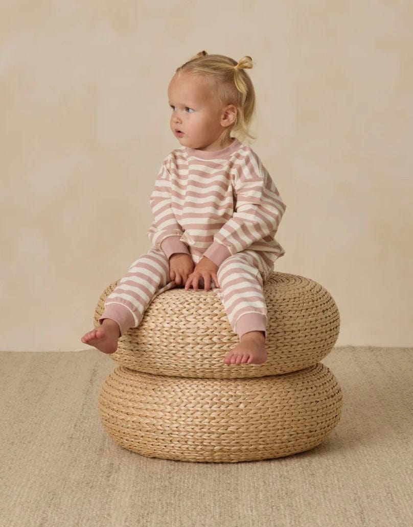 Quincy Mae Relaxed Sweatshirt Pink Stripe
