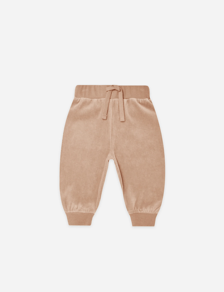 Quincy Mae velour relaxed sweatpant