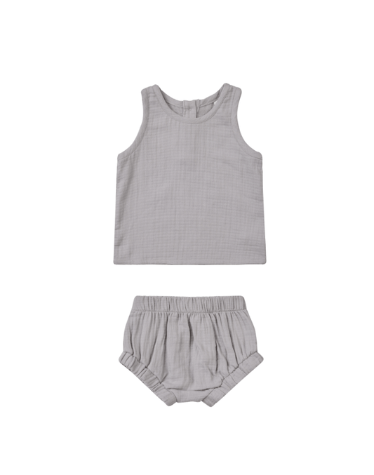 Quincy Mae WOVEN TANK + SHORT SET || PERIWINKLE