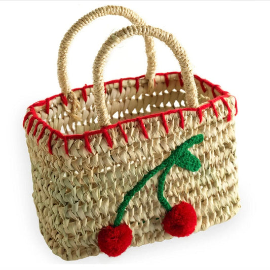 Rachel Riley Cherry Straw Mini Bag