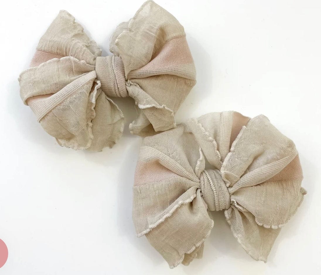Rockin Royalty Champange Rockin Royalty Bow clip set
