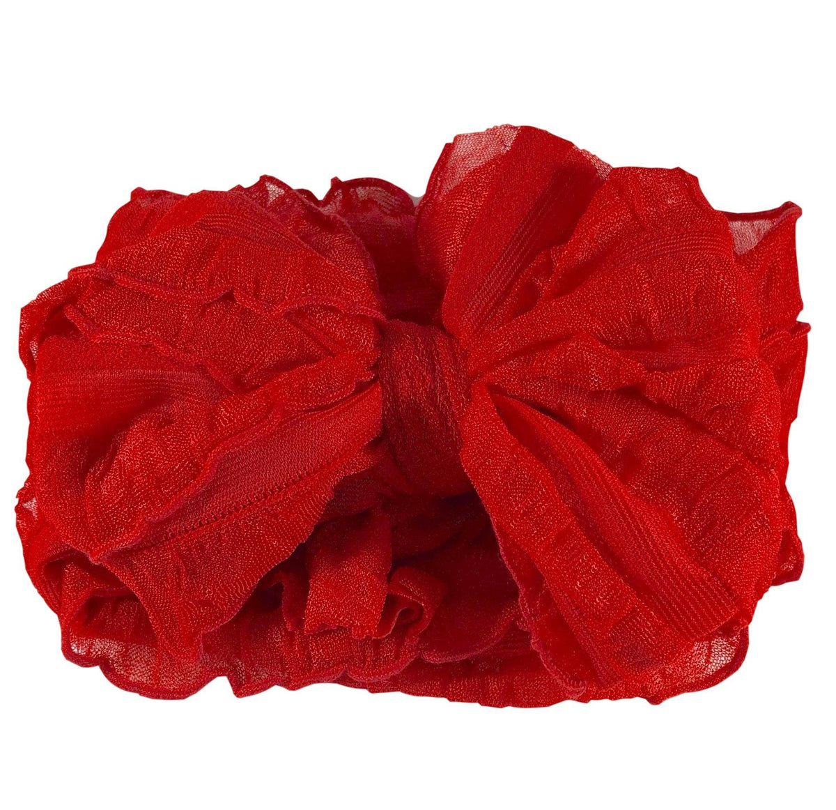 Rockin Royalty Bright Red Ruffled Headband P1034S